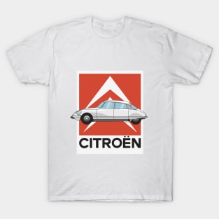 Citroen DS White Illustration T-Shirt